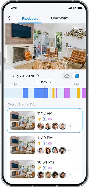 Affichage en direct et lecture
